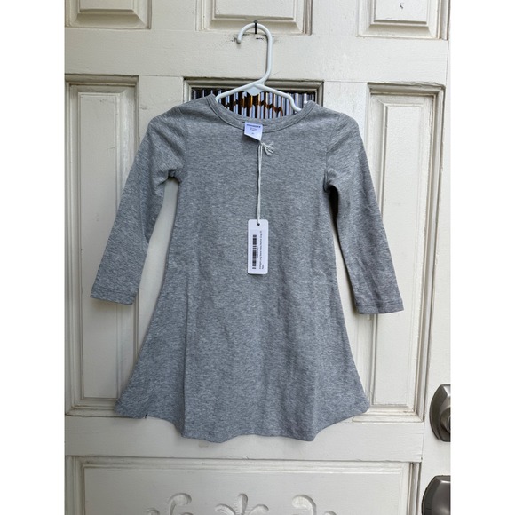 POPINJAY Long Sleeve Dress Heather Gray Girls Kids Toddler Casual Size 2T - Picture 1 of 7